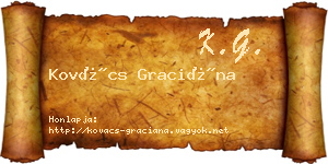 Kovács Graciána névjegykártya