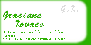 graciana kovacs business card